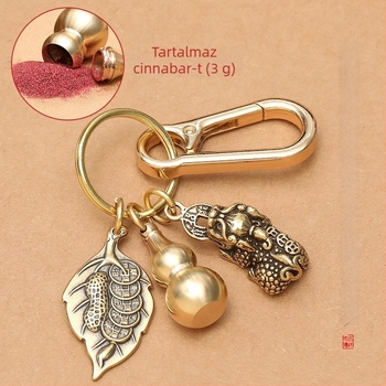 Fém kulcstartó Pixiu, motívumokkal és zodiákus — autó- és táskadísz, uniszex