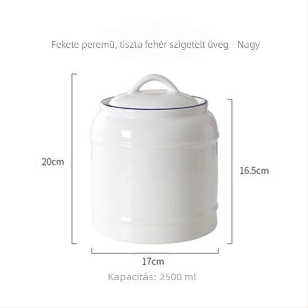 Macska- és kutyaeledel tároló kerámia edény | Légmentesen záró fedél | Többfunkciós: aszalt gyümölcs, édességek és tea