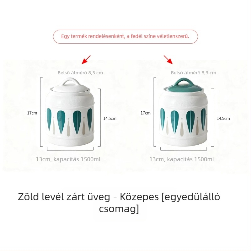 Macska- és kutyaeledel tároló kerámia edény | Légmentesen záró fedél | Többfunkciós: aszalt gyümölcs, édességek és tea