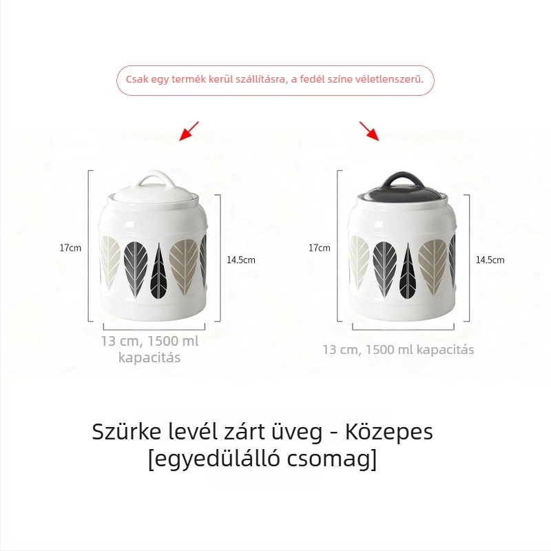 Macska- és kutyaeledel tároló kerámia edény | Légmentesen záró fedél | Többfunkciós: aszalt gyümölcs, édességek és tea