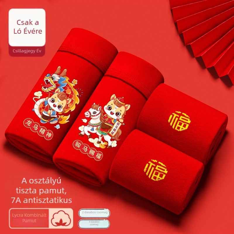 Fiúknak szánt középmagasságú pamut alsónemű, 95% pamut, Biztonsági osztály A, nagyobb gyerekeknek