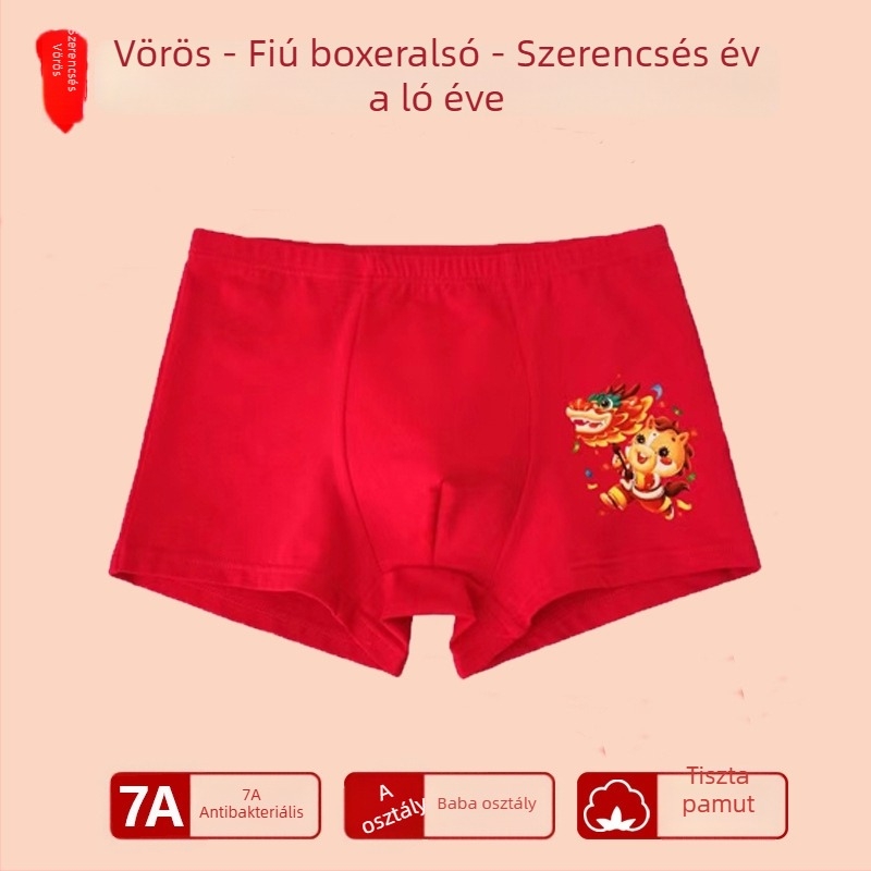 Fiúknak szánt középmagasságú pamut alsónemű, 95% pamut, Biztonsági osztály A, nagyobb gyerekeknek