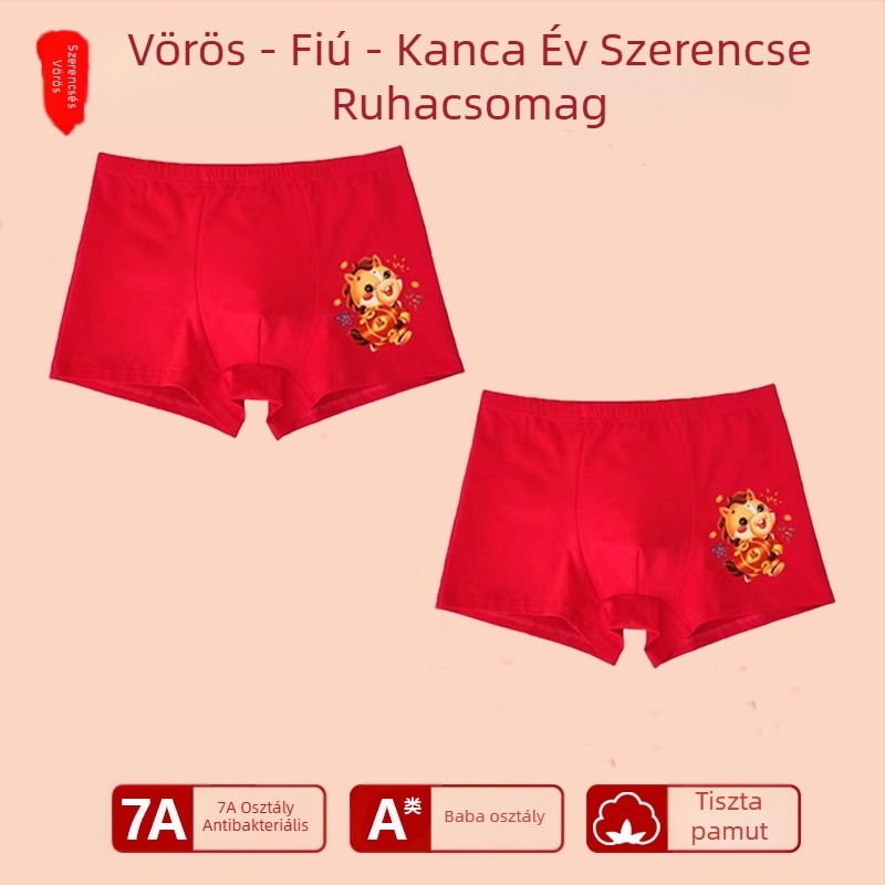 Fiúknak szánt középmagasságú pamut alsónemű, 95% pamut, Biztonsági osztály A, nagyobb gyerekeknek