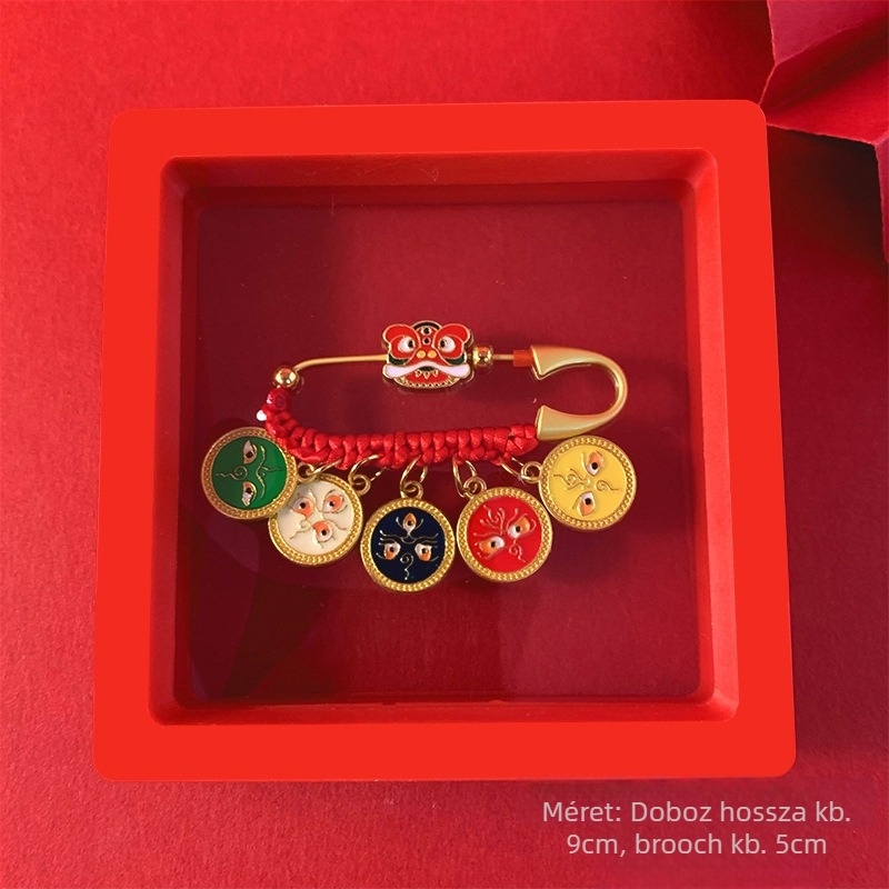 Baba és gyerekeknek szóló bross-kitűző - biztonsági kiegészítő, uniszex, sárkányév, kevert anyagok, 2023 tél