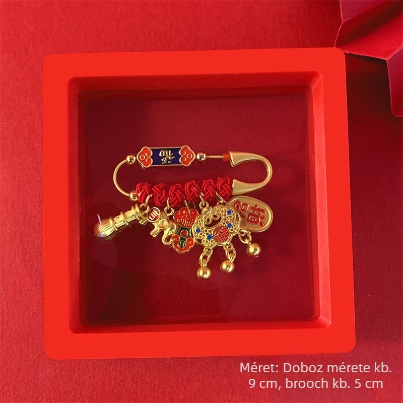 Baba és gyerekeknek szóló bross-kitűző - biztonsági kiegészítő, uniszex, sárkányév, kevert anyagok, 2023 tél