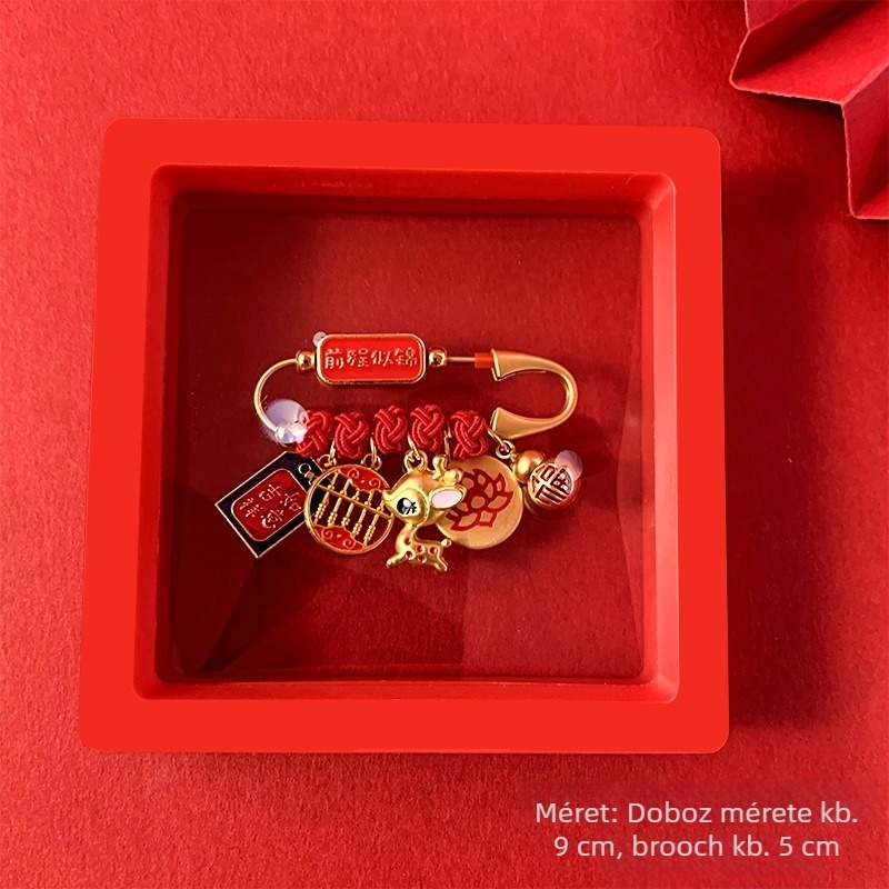 Baba és gyerekeknek szóló bross-kitűző - biztonsági kiegészítő, uniszex, sárkányév, kevert anyagok, 2023 tél