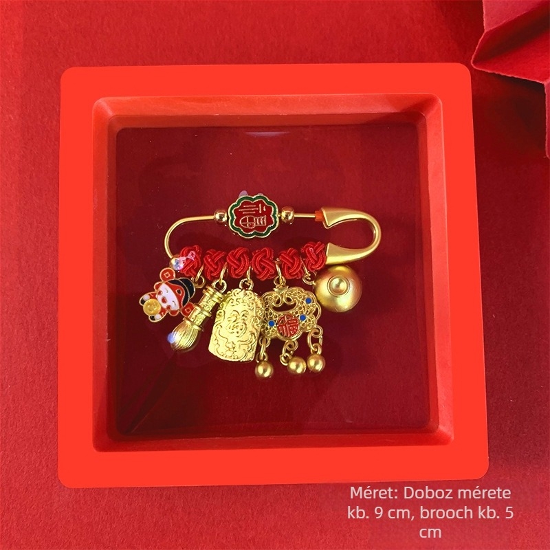 Baba és gyerekeknek szóló bross-kitűző - biztonsági kiegészítő, uniszex, sárkányév, kevert anyagok, 2023 tél