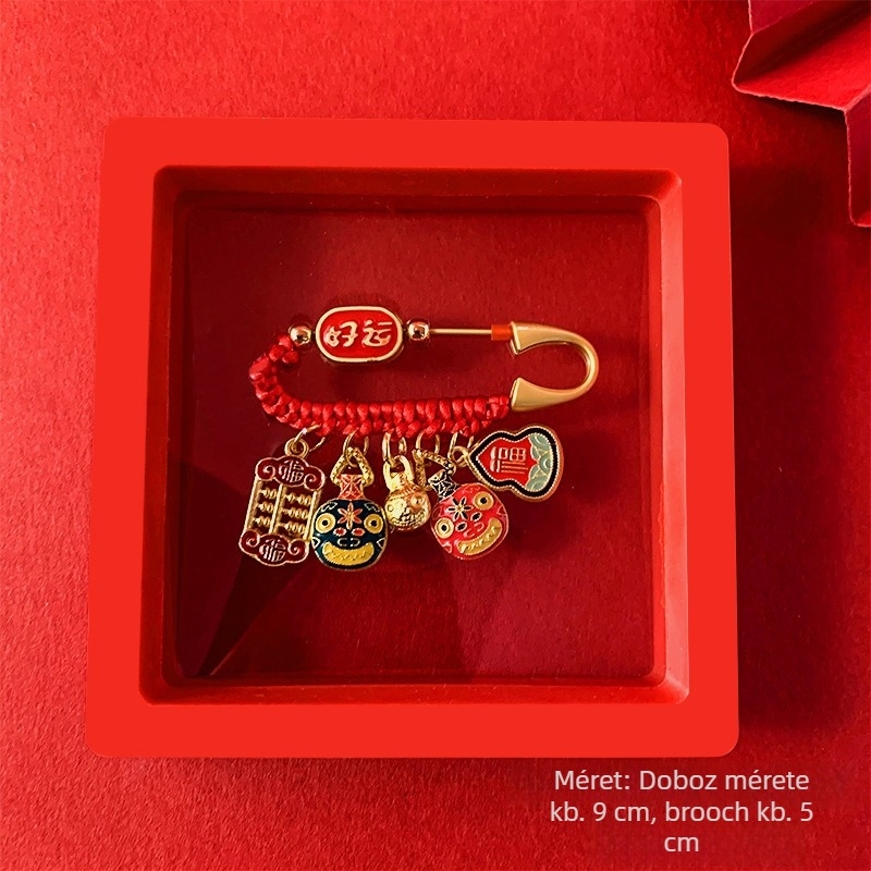 Baba és gyerekeknek szóló bross-kitűző - biztonsági kiegészítő, uniszex, sárkányév, kevert anyagok, 2023 tél