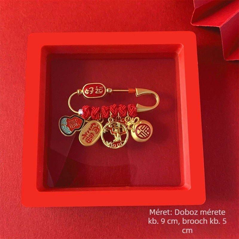 Baba és gyerekeknek szóló bross-kitűző - biztonsági kiegészítő, uniszex, sárkányév, kevert anyagok, 2023 tél