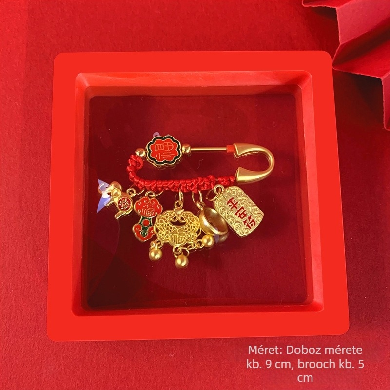 Baba és gyerekeknek szóló bross-kitűző - biztonsági kiegészítő, uniszex, sárkányév, kevert anyagok, 2023 tél