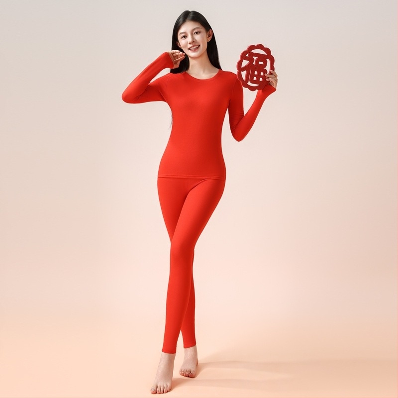 Uniszex termikus fehérnemű szett fleece béléssel, extravastag anyag, kerek nyakú hosszú ujjú felső és hosszú nadrág