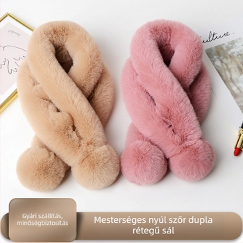 Női műszőrme sál, téli szezon, egyszerű szövés, tie-dye feldolgozás, téglalap alakú