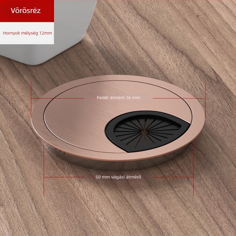 Asztali kábelnyílás fedél – cinkötvözet, modell 006, Tai Yanchen márka, asztalhoz és számítógépes asztalhoz, új kínai stílus