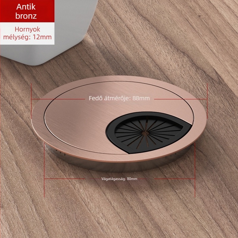 Asztali kábelnyílás fedél – cinkötvözet, modell 006, Tai Yanchen márka, asztalhoz és számítógépes asztalhoz, új kínai stílus