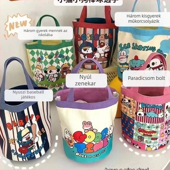 PU anyagú bucket táska, uniszex stílus, vászon bélés, 2025 tavasz