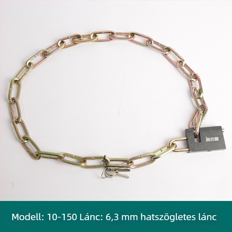 Oakman Láncos zár kerékpárok és motorkerékpárokhoz – vasból készült lánc, üveg- és külső ajtókhoz, testreszabható, modern stílus