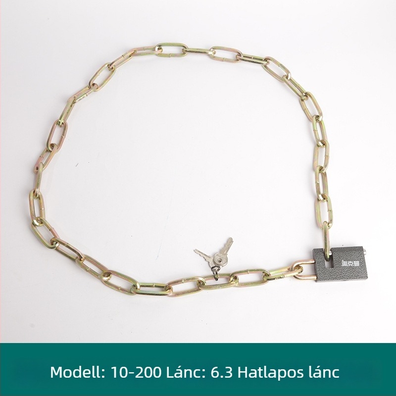 Oakman Láncos zár kerékpárok és motorkerékpárokhoz – vasból készült lánc, üveg- és külső ajtókhoz, testreszabható, modern stílus