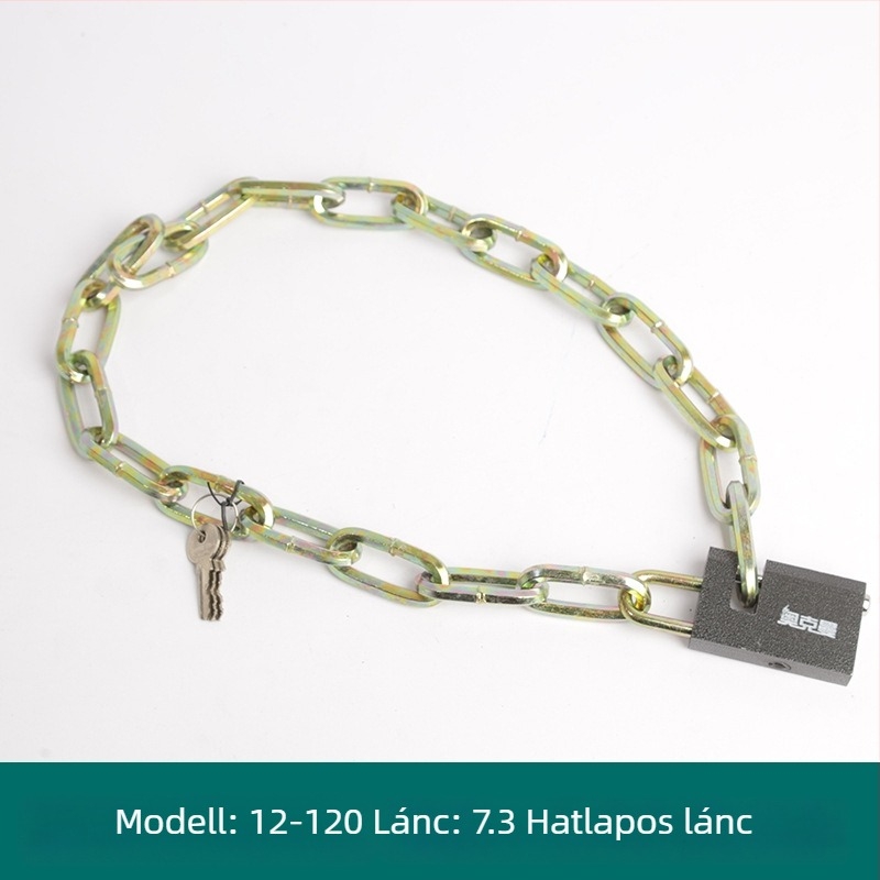 Oakman Láncos zár kerékpárok és motorkerékpárokhoz – vasból készült lánc, üveg- és külső ajtókhoz, testreszabható, modern stílus