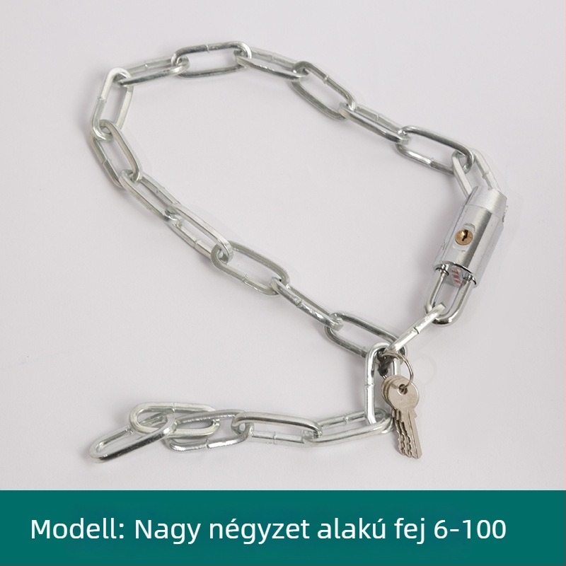 Oakman Láncos zár kerékpárok és motorkerékpárokhoz – vasból készült lánc, üveg- és külső ajtókhoz, testreszabható, modern stílus