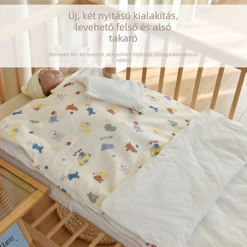 Újszülött hálózsák 100% pamutból, poliészter töltet, téli vastag kialakítás, 0.55–1.0 kg