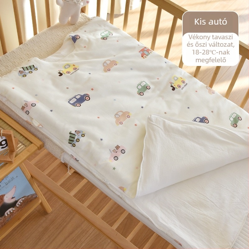 Újszülött hálózsák 100% pamutból, poliészter töltet, téli vastag kialakítás, 0.55–1.0 kg