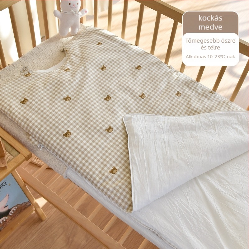 Újszülött hálózsák 100% pamutból, poliészter töltet, téli vastag kialakítás, 0.55–1.0 kg