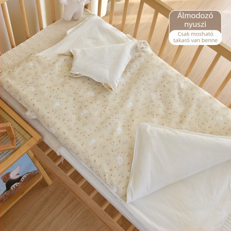 Újszülött hálózsák 100% pamutból, poliészter töltet, téli vastag kialakítás, 0.55–1.0 kg