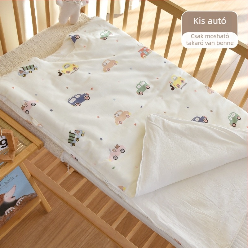 Újszülött hálózsák 100% pamutból, poliészter töltet, téli vastag kialakítás, 0.55–1.0 kg