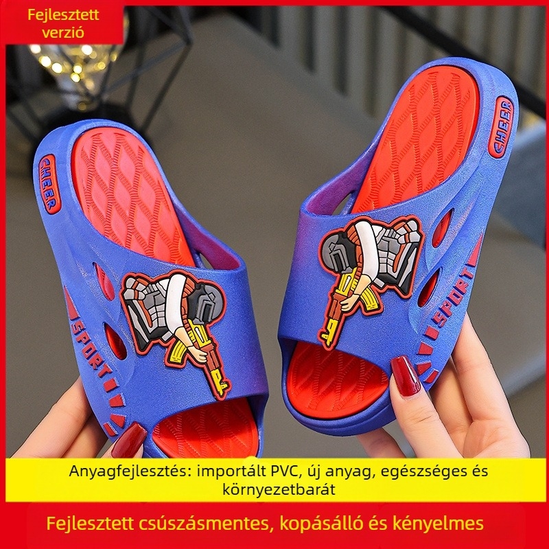 Short Horse gyerekeknek készült szandál - PVC felsőrész és talp, Cartoon minta, légáteresztő, csúszásmentes, nyitott orrú, 4-16 éveseknek, 2025 tavasz-nyár