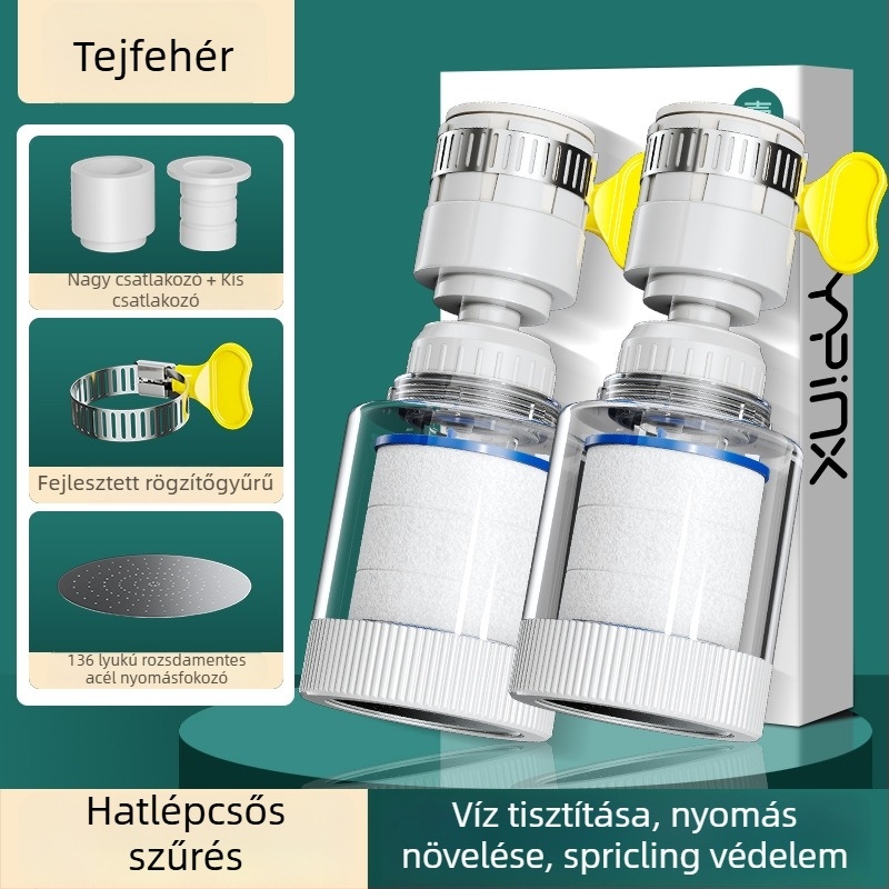 Csaptelek szűrő extender háztartási konyhához – PP anyag, közvetlen telepítés, egykaros vezérlés, modell L10205, First Impression, Light Luxury stílus