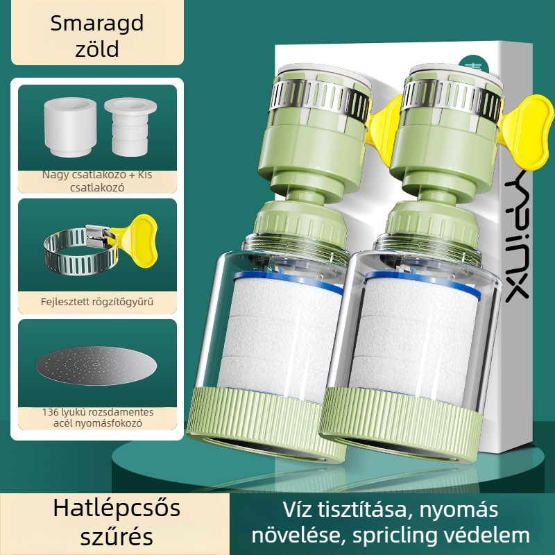 Csaptelek szűrő extender háztartási konyhához – PP anyag, közvetlen telepítés, egykaros vezérlés, modell L10205, First Impression, Light Luxury stílus