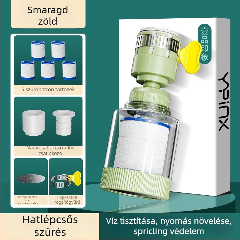 Csaptelek szűrő extender háztartási konyhához – PP anyag, közvetlen telepítés, egykaros vezérlés, modell L10205, First Impression, Light Luxury stílus