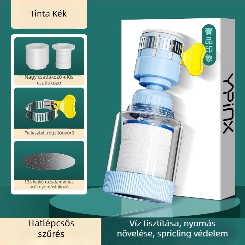 Csaptelek szűrő extender háztartási konyhához – PP anyag, közvetlen telepítés, egykaros vezérlés, modell L10205, First Impression, Light Luxury stílus