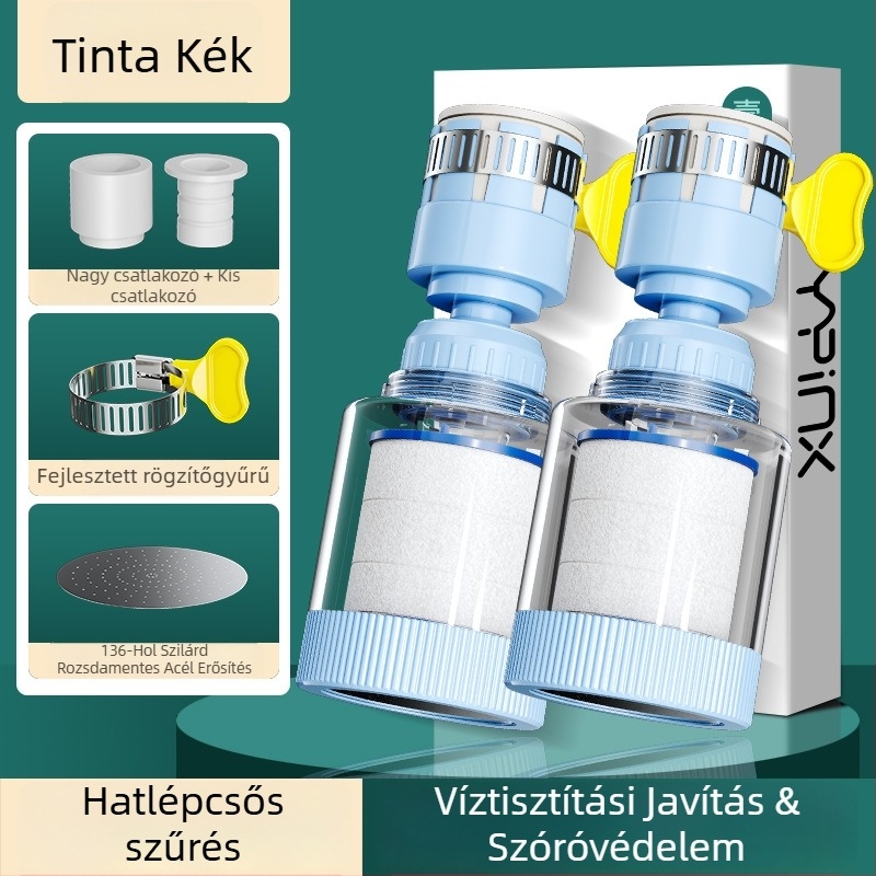 Csaptelek szűrő extender háztartási konyhához – PP anyag, közvetlen telepítés, egykaros vezérlés, modell L10205, First Impression, Light Luxury stílus