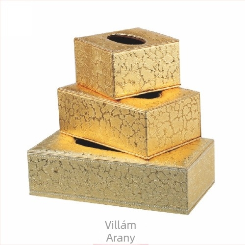 Bőr zsebkendő-doboz – kézműves, levehető belső tartállyal, modell FJ-0741, testreszabható logó, vendégszobák és íróasztalok számára