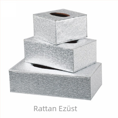 Bőr zsebkendő-doboz – kézműves, levehető belső tartállyal, modell FJ-0741, testreszabható logó, vendégszobák és íróasztalok számára