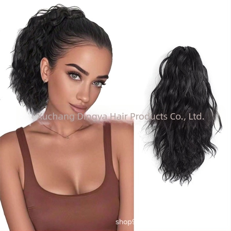 Hajhosszabbítás pónifarokkal, nagy csipeszes, göndör magas lófarok, hőálló szintetikus rostokból; festhető és dauerolható.