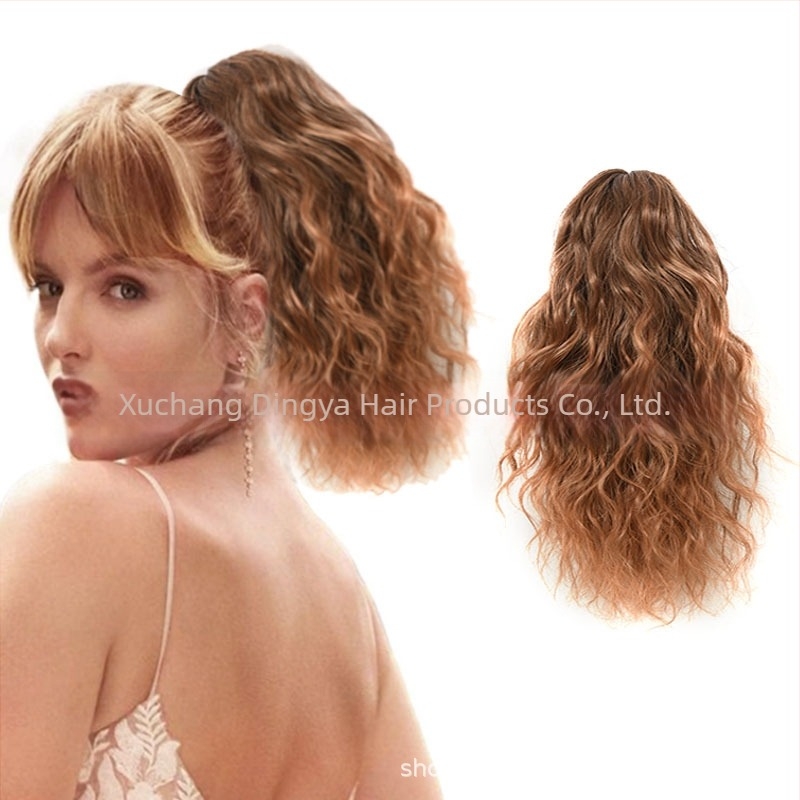 Hajhosszabbítás pónifarokkal, nagy csipeszes, göndör magas lófarok, hőálló szintetikus rostokból; festhető és dauerolható.