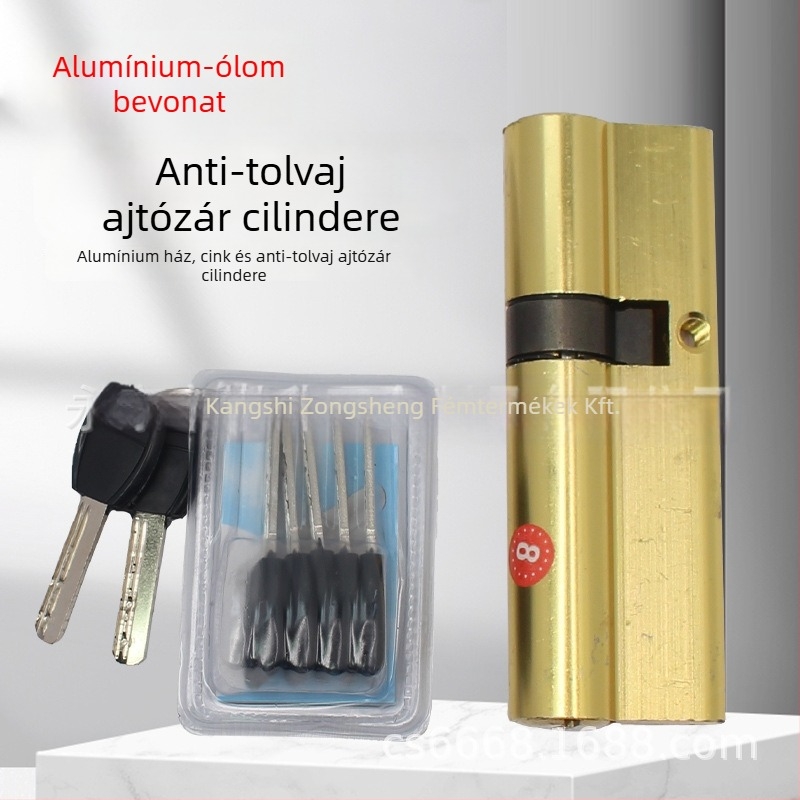 Zárbetét biztonsági ajtóhoz, alumínium-cink bevonattal, modell 8010, modern minimalist stílus