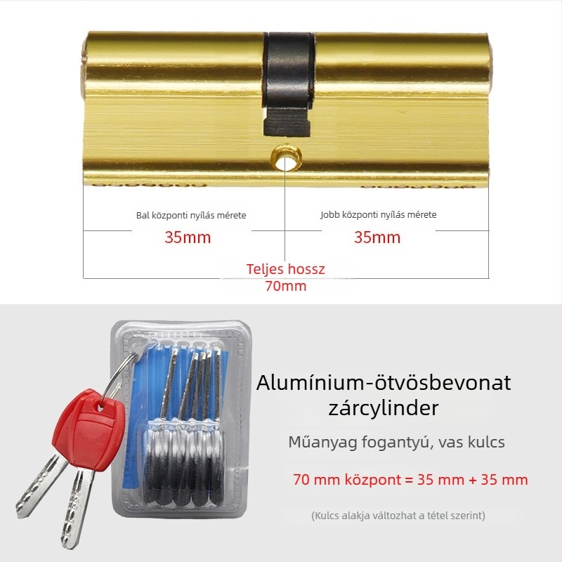 Zárbetét biztonsági ajtóhoz, alumínium-cink bevonattal, modell 8010, modern minimalist stílus