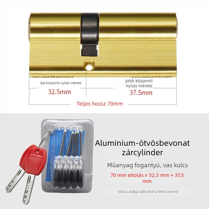 Zárbetét biztonsági ajtóhoz, alumínium-cink bevonattal, modell 8010, modern minimalist stílus