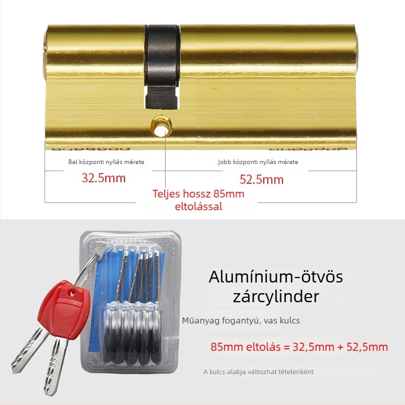 Zárbetét biztonsági ajtóhoz, alumínium-cink bevonattal, modell 8010, modern minimalist stílus