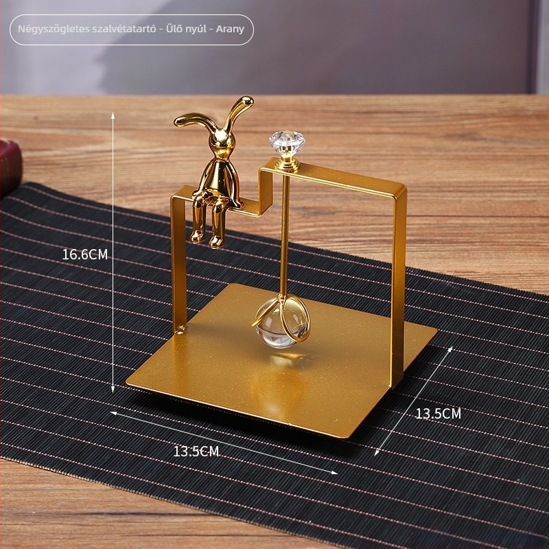 Zsebkendő tartó – négyzetes kreatív dizájn, könnyű luxus stílus, modell 4231A, testreszabható, multifunkcionális