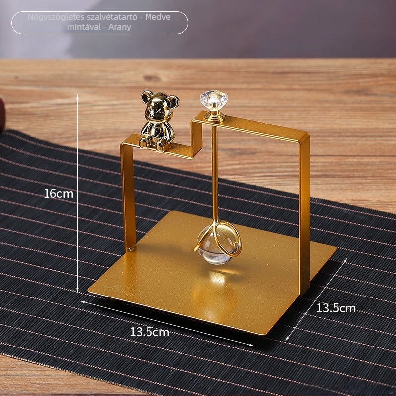 Zsebkendő tartó – négyzetes kreatív dizájn, könnyű luxus stílus, modell 4231A, testreszabható, multifunkcionális