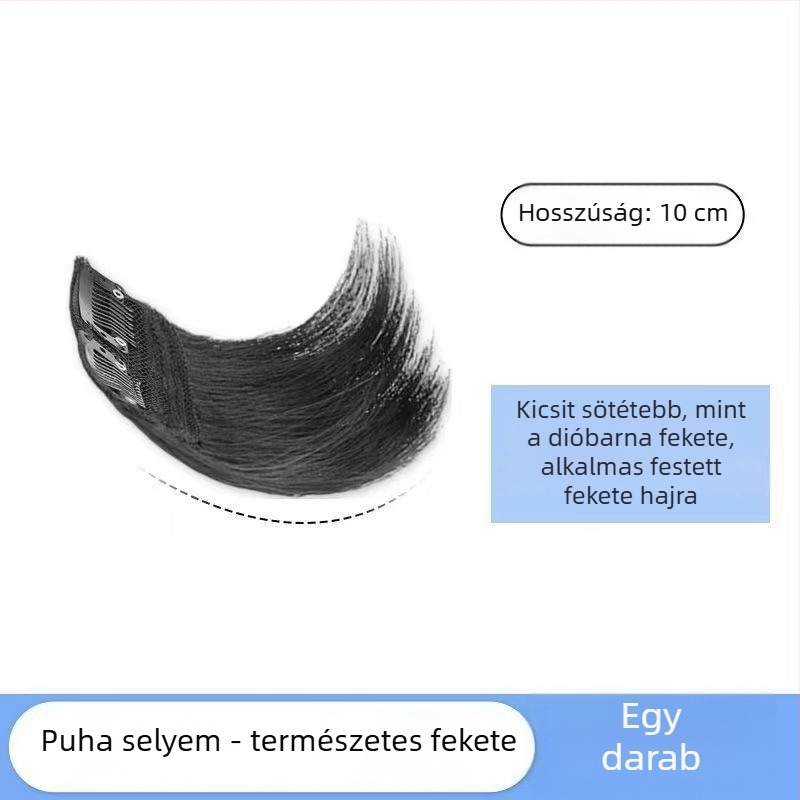 Ex06 Hajvolumen-növelő lapok — Két darab, varrat nélküli korona és oldalpanel, egyenes haj, magas hőmérsékletű huzal, mechanizmusos dizájn, nem festhető