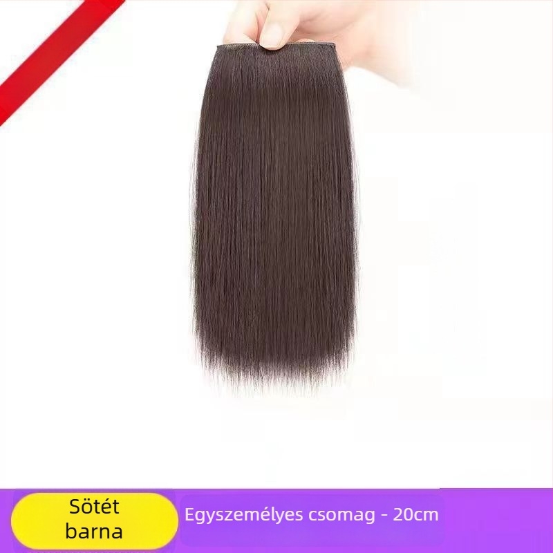 Ex06 Hajvolumen-növelő lapok — Két darab, varrat nélküli korona és oldalpanel, egyenes haj, magas hőmérsékletű huzal, mechanizmusos dizájn, nem festhető