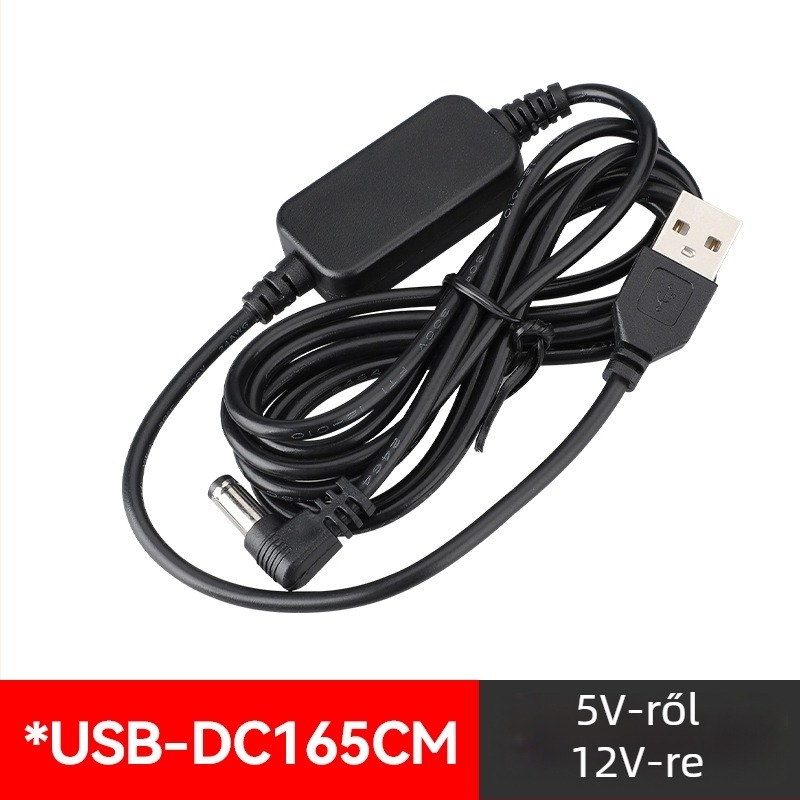 Youliang Cigarettagyújtó hosszabbító kábel 12-24V, krokodilcsipkés adapter, DZ modell, 5V Boost kimenet