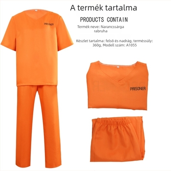 Halloween fogoly jelmez felnőtteknek, uniszex, len-poliészter keverék, szerepjáték, 2025 tavasz