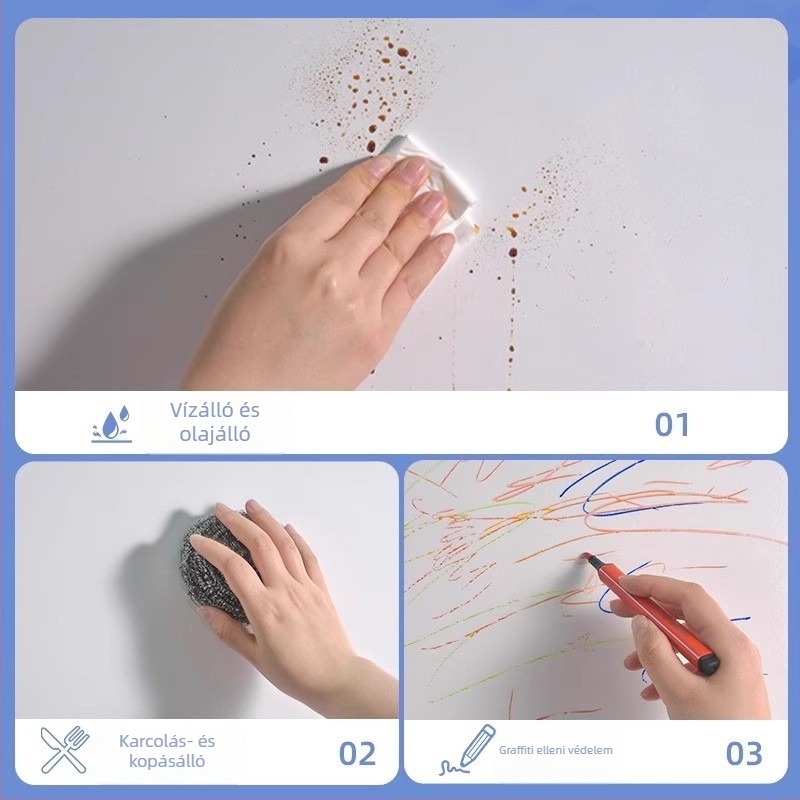 Pengyi PVC anti-sztatikus átlátszó olajálló falmatrica, sík falon, modern minimalist stílus