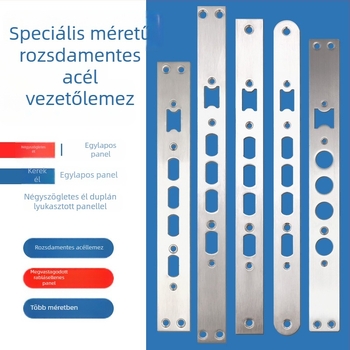 Ujjlenyomatos ajtózár test, rozsdamentes acél, 85 g, modell Guide plate, modern minimalista stílus